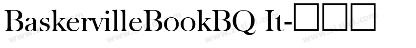 BaskervilleBookBQ It字体转换